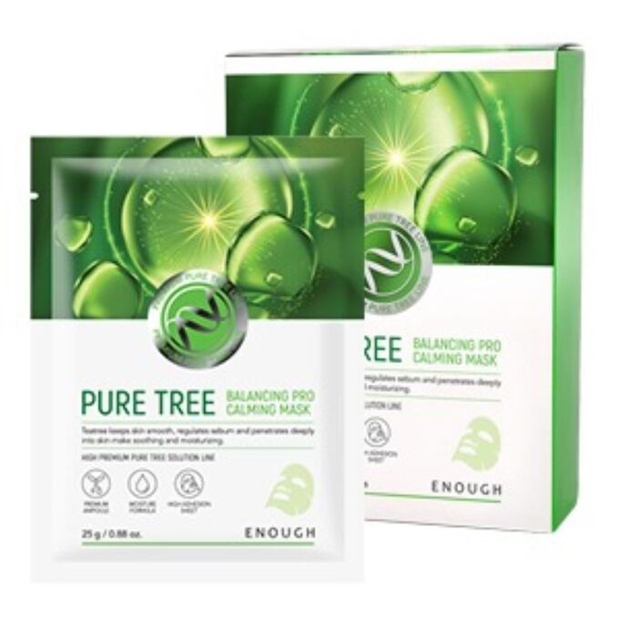 Enough Pure Tree Balancing Pro Calming Mask Pack Успокаивающая маска для лица с экстрактом чайного дерева 25мл