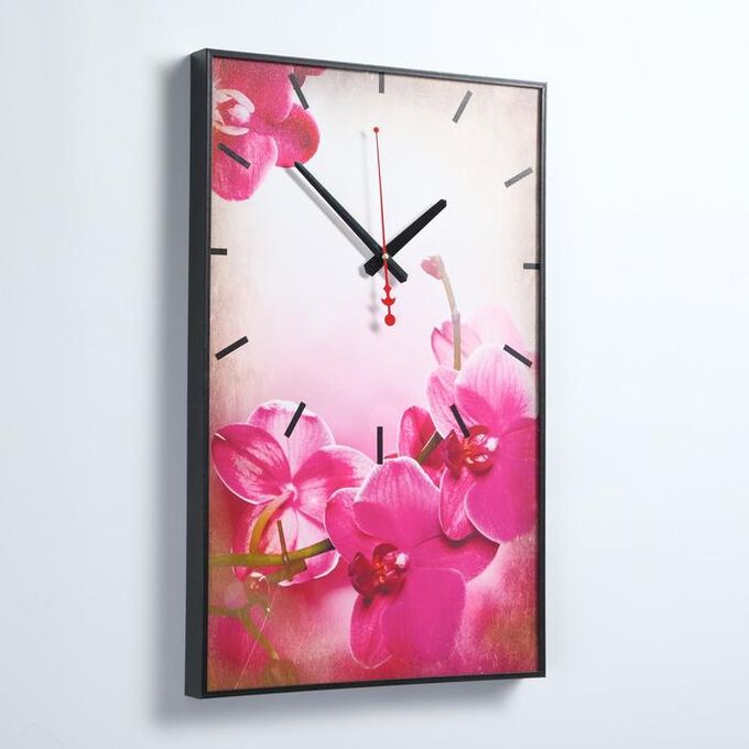 Часы настенные, серия: Цветы, &quot;Розовая мистерия&quot;, 57х35х4 см, в ассортименте