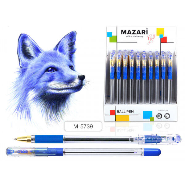 Ручка шарик &quot;Mazari Gold&quot; 0.5 мм синяя 1/24/432 арт. M-5739-70