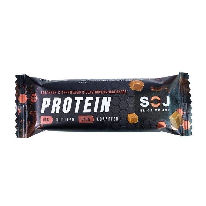Батончики SOJ Protein Протеиновый батончик  в шоколаде с соленой карамелью 50г