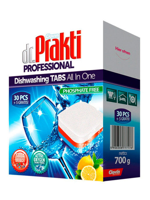 Dr.Prakti PROFESSIONAL Таблетки для посудомоечных машин All in1 (30+5 шт х 20г) 700г