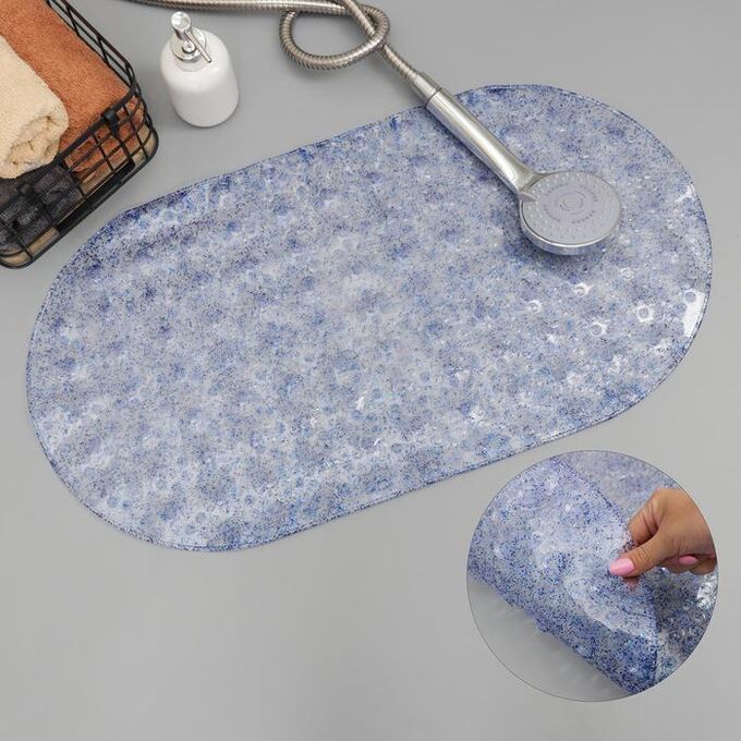 SPA-коврик для ванны Доляна «Пузырьки блестящие», 35x67 см, цвет МИКС