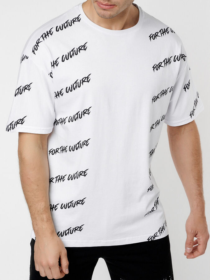 MTFORCE Мужская футболка с надписью белого цвета 221085Bl