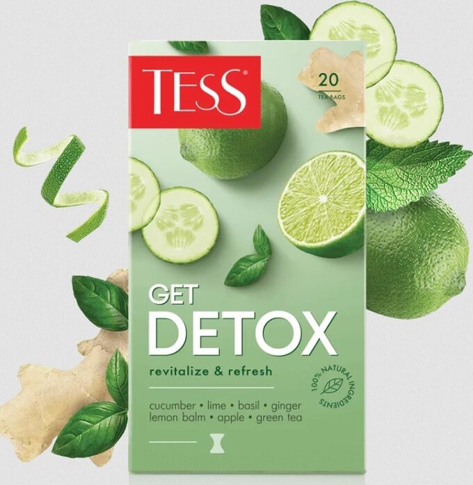 TESS Чай Тесс Get DETOX tea 20 пакетиков