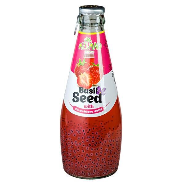 Напиток AZIANO Basil Seed Strawberry 290 мл СТ/Б