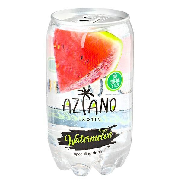 Напиток газированный  AZIANO  Watermelon/Азиано Арбуз 350 мл