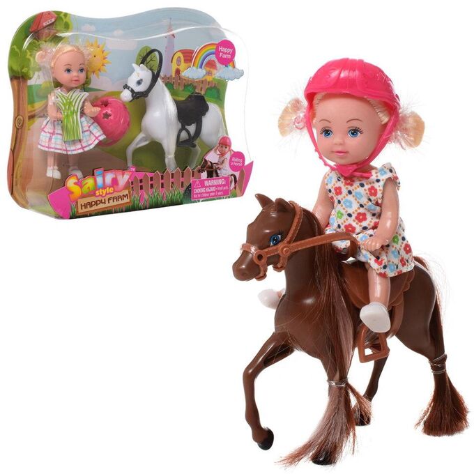 Игровой набор Кукла Defa Sairy Малышка с лошадкой 11 см 2 вида в коллекции186