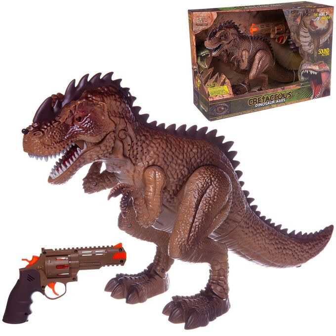 Игровой набор Junfa Охота на динозавра (Тираннозавр и пистолет), на ИК управлении, на батарейках134