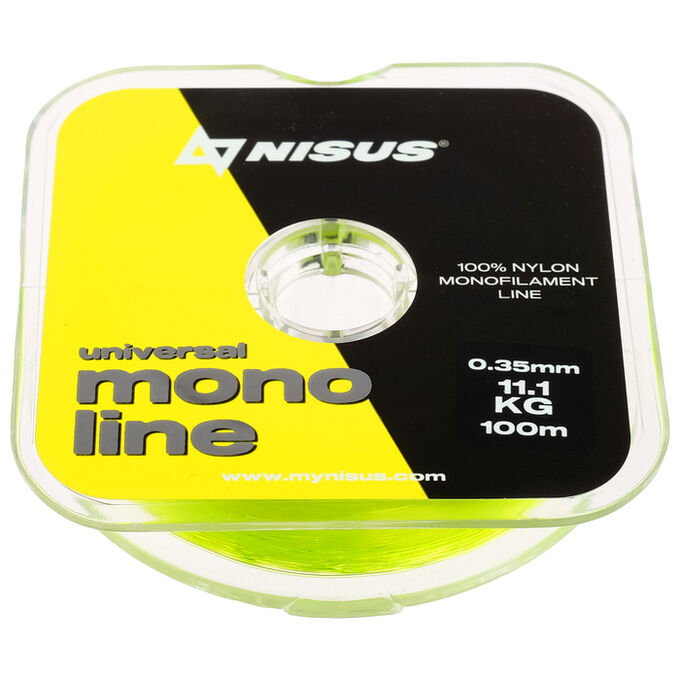 Леска NISUS MONOLINE Fluorescent Yellow 0,35 мм/100 м