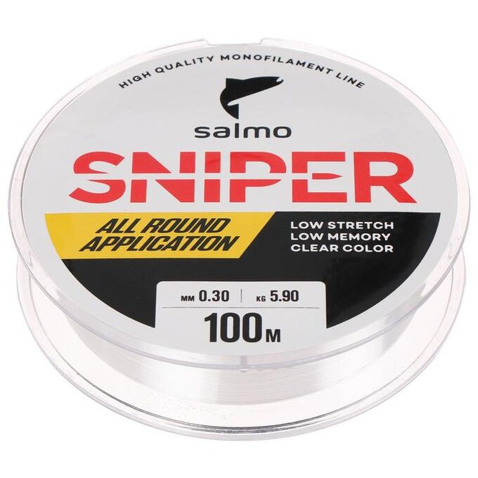 Леска монофильная Salmo Sniper Clear 100 м, 0,30 мм