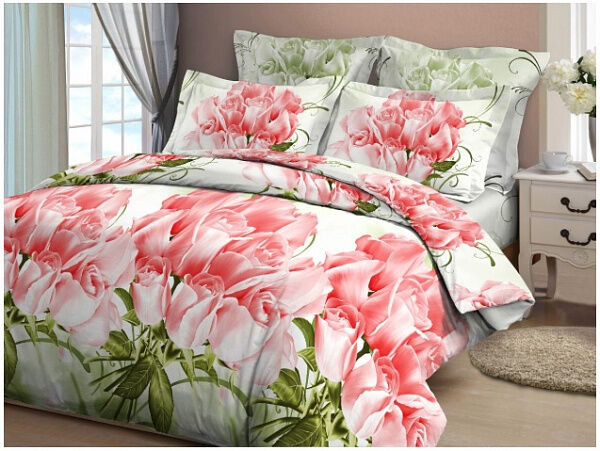 Комплект постельного белья Laska la Коллекционные розы Семейный.