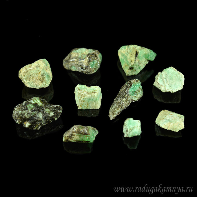 Коллекция из минерала берилл 10шт, 35гр