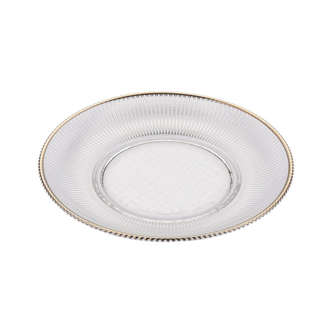40875 GIPFEL тарелка обеденная SENSI, 28 см, прозрачный, стекло