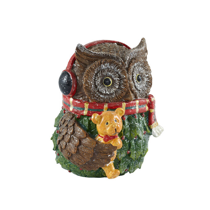 41791 GIPFEL Статуэтка декоративная OWL. Высота 15 см. Цвет: коричн с декором., материал: полирезина