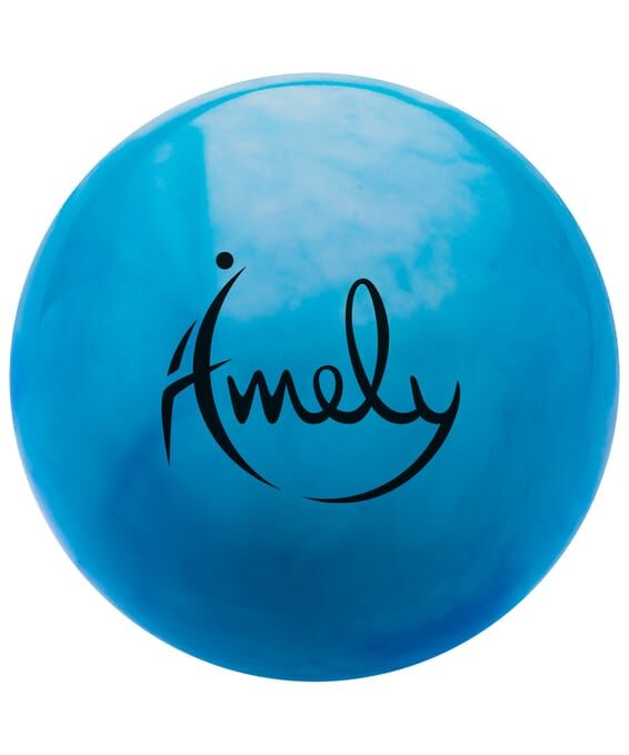 Мяч для художественной гимнастики AGB-301 15 см, синий/белый
