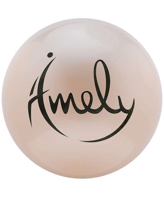Мяч для художественной гимнастики Amely AGB-301 19 см, жемчужный
