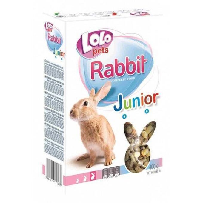 Корм LoLo Pets Junior для молодыX кроликов, полнорационный, 400 г