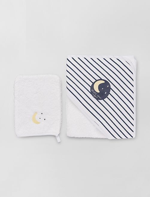 Махровое полотенце-накидка и банная рукавица