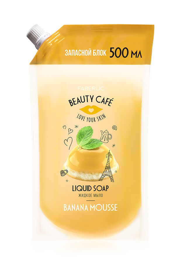 Faberlic Жидкое мыло для рук «Банановый Мусс» Beauty Cafe
