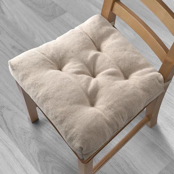 IKEA ETHLA ЭТЛА, Подушка на стул, неокрашенный, 40/35x38x7 см