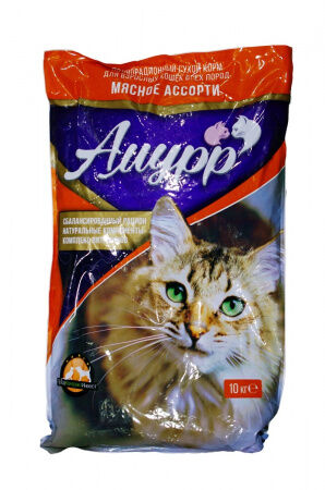Сухой корм для кошек&quot; Амурр&quot; Мясное ассорти 10 кг.