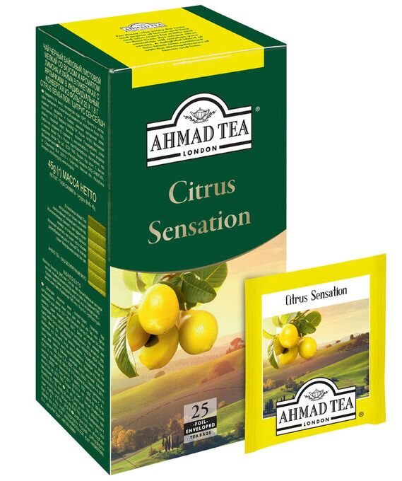 Чай цитрусовый черный Ахмад Ahmad tea Citrus sensation, 25 пак