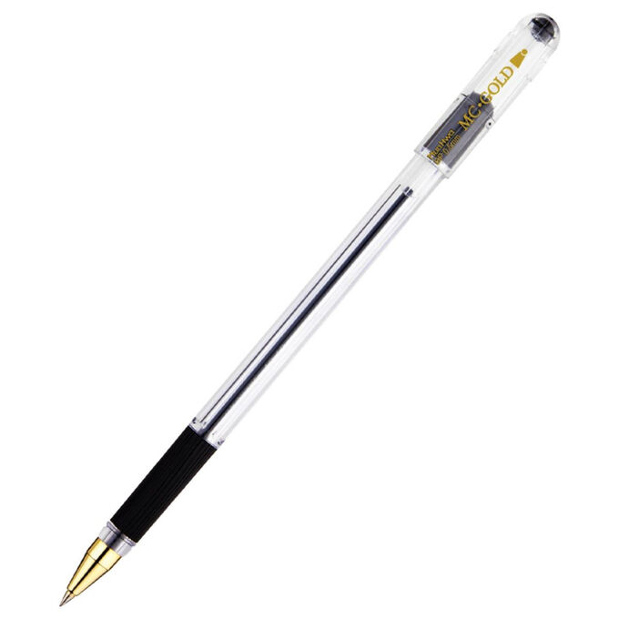 Ручка шариковая MunHwa MC Gold черная, 0,5мм, грип, 207857