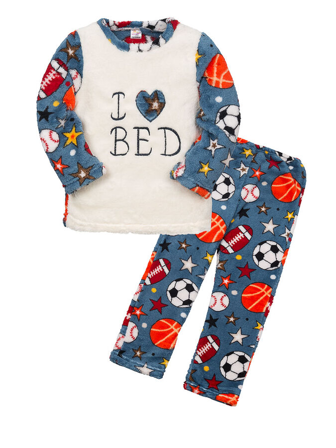 SLADIKMLADIK Пижамы для мальчиков &quot;I love bed game&quot; (Темно-голубой
