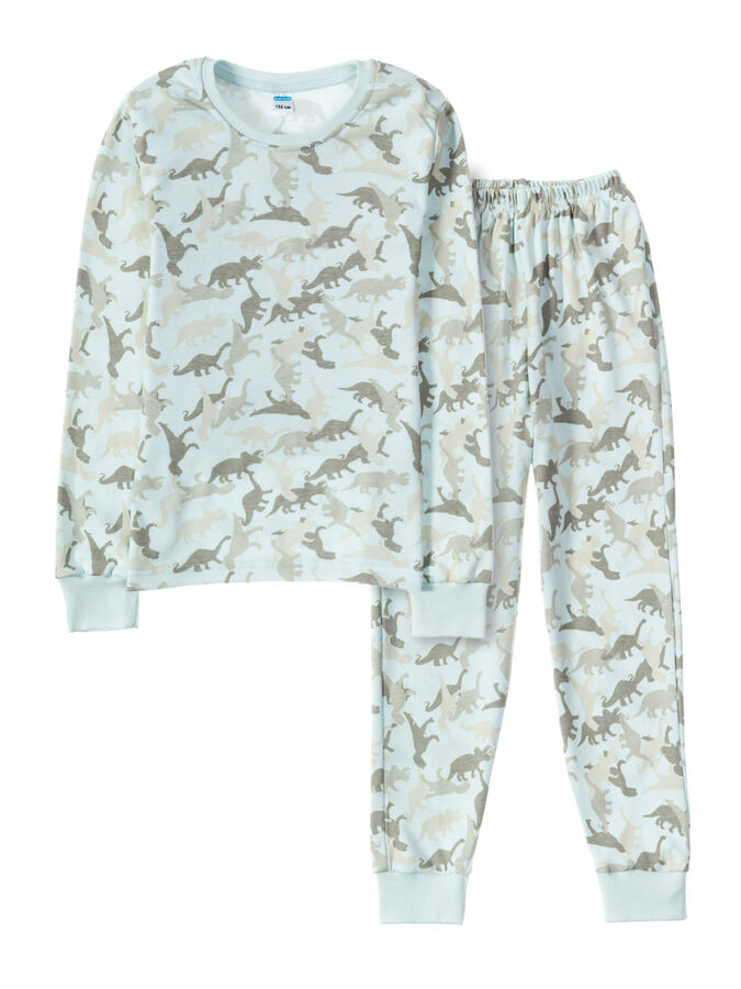 SLADIKMLADIK Пижамы для мальчиков &quot;Dino gray-2&quot; (Серый