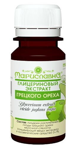 Глицериновый экстракт зеленого ореха Мариславна 50 мл.