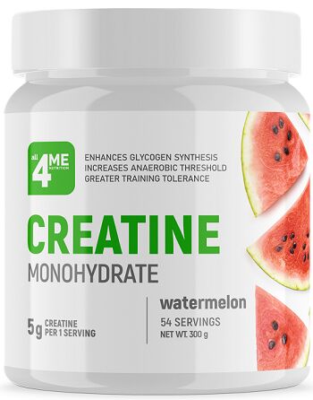 Креатин Моногидрат со вкусом арбуза Creatine Monogydrate watermelon 4ME Nutrition 300 гр.