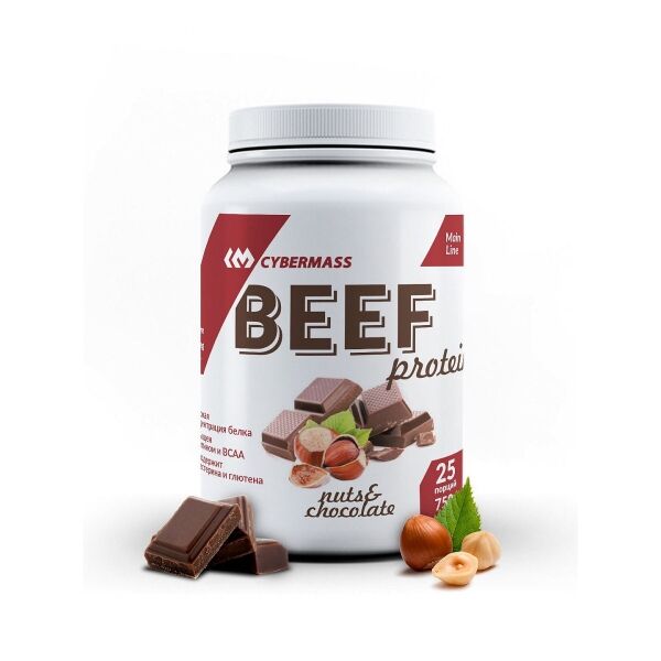 Протеин говяжий Beef Protein с орехово-шоколодным вкусом nuts &amp; chokolate Cybermass 750 гр.