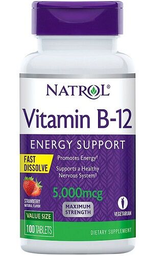 Витамин В12 Vitamin B-12 5000 mcg Natrol 100 таб.