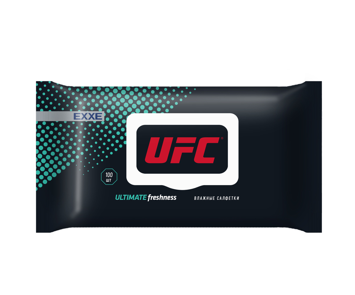 UFC x EXXE влажные салфетки Ultimate freshness 100шт (с пластик крышкой)