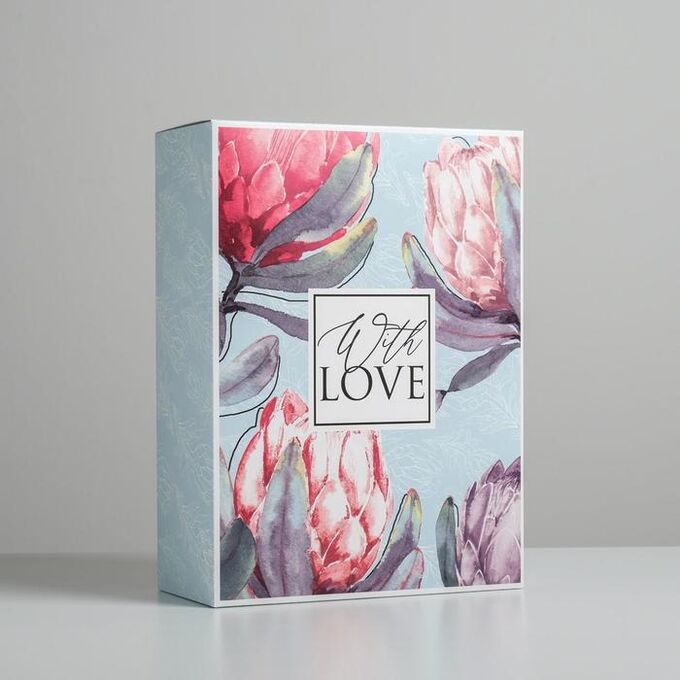 Дарите Счастье Коробка складная «Цветы», 22 x 30 x 10 см