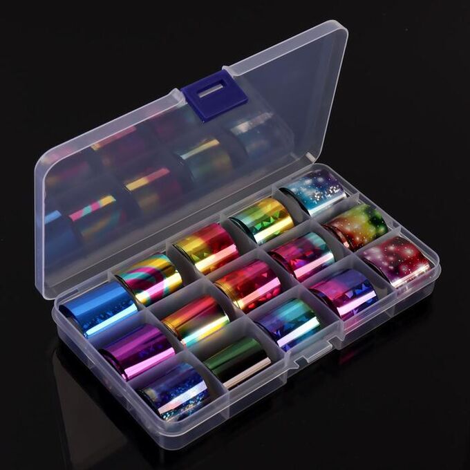 Набор переводной фольги для дизайна ногтей «Космос», 2,5 х 100 см, 15 шт, разноцветная