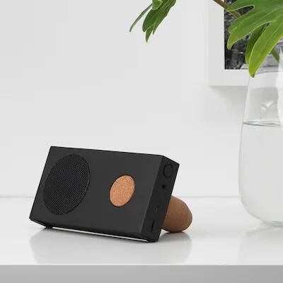 ENEBY ЭНЭБИ Портативный динамик bluetooth, черный15x7.5 см