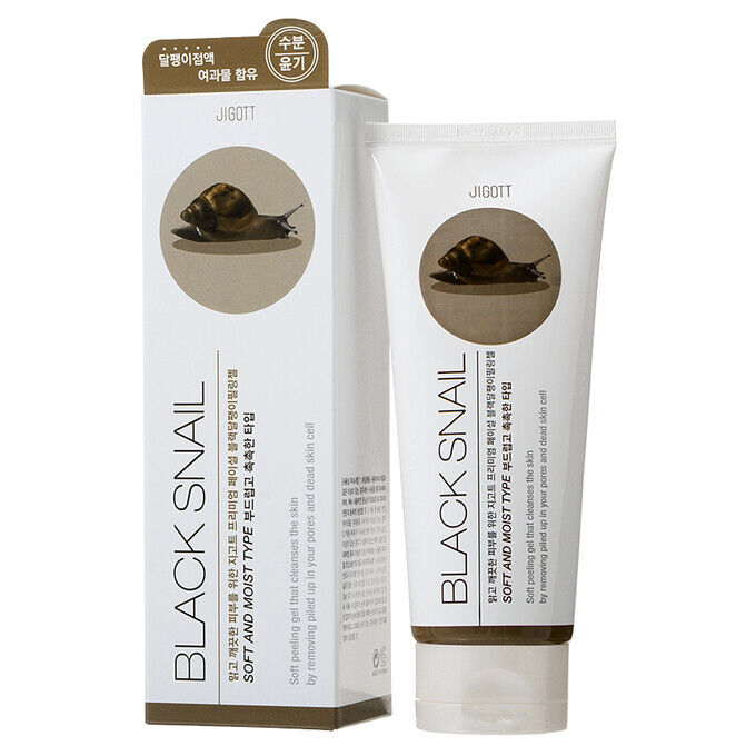 Гель-пилинг с экстрактом улитки Premium Facial Black Snail Peeling Gel, Jigott 180 мл.