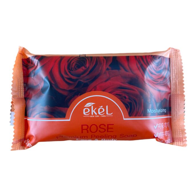 Ekel cosmetics EKEL Peeling Soap Rose Отшелушивающее косметическое мыло с экстрактом лепестков роз, 150г