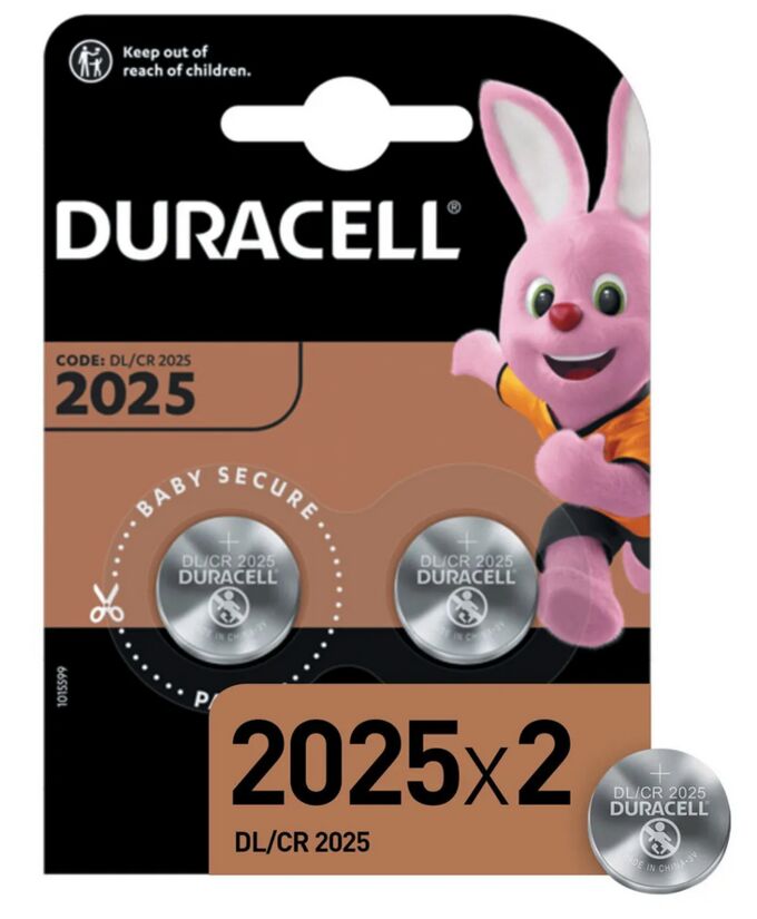 DURACELL®  Батарейка 2025, 2шт