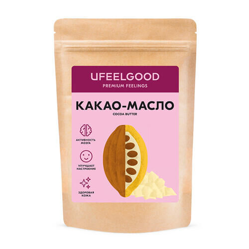 Масло какао Cocoa butter Ufeelgood, 200 г