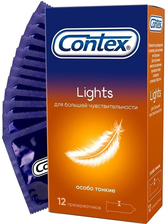 CONTEX Lights (особо тонкие) Презервативы №12