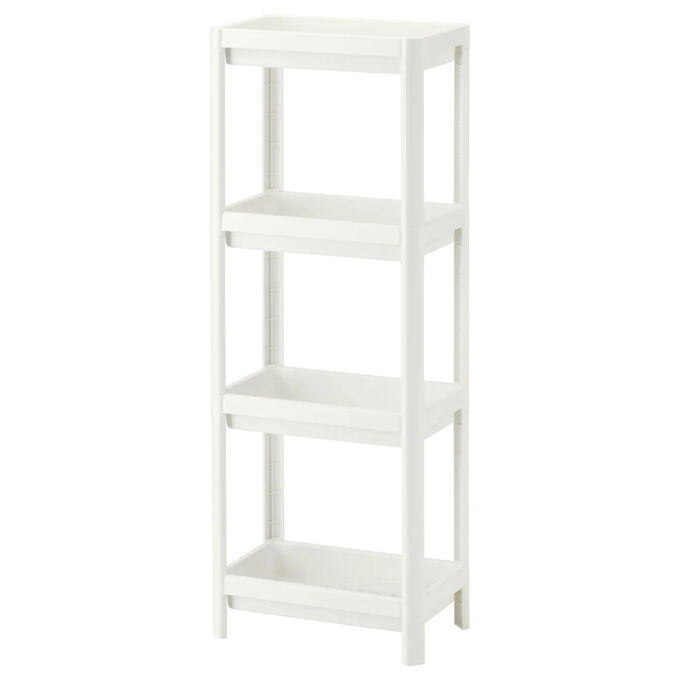 IKEA VESKEN, Стеллаж, белый, 37x23x101 см