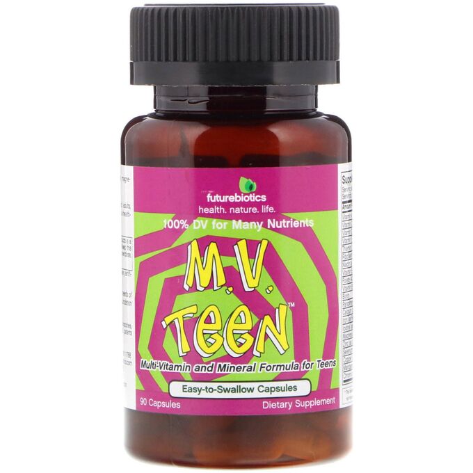 iherb FutureBiotics, M.V. Teen Мультивитамины для Подростков 90 капсул