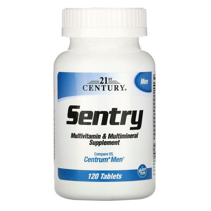iherb 21st Century, Sentry для мужчин, добавка с комплексом витаминов и микроэлементов, 120 таблеток