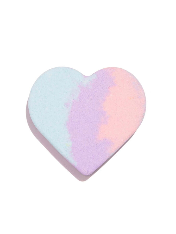 Трехцветная бомба для ванны в форме сердца с ароматом мороженого-100г