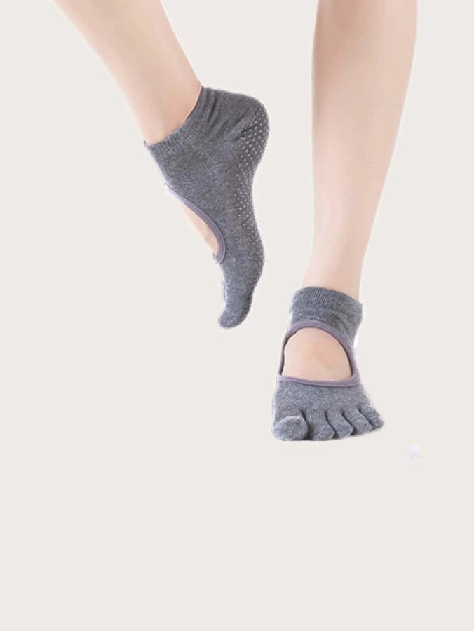 Нескользящие носки для йоги с пятью пальцами