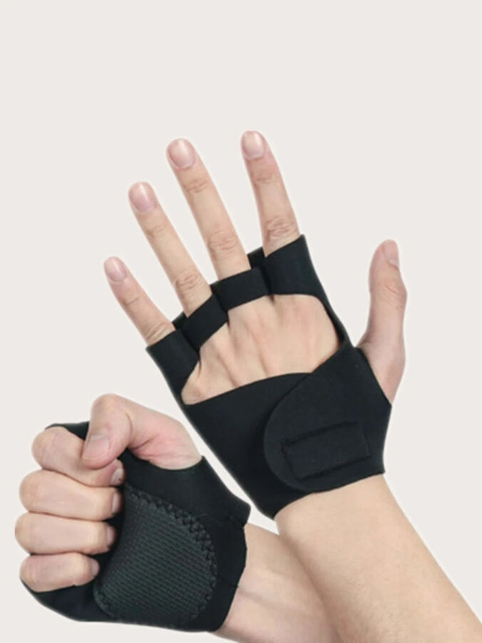 Спортивные нескользящие перчатки без пальцев