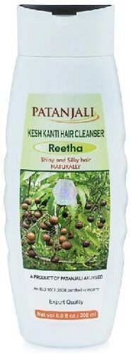 Шампунь Ритха для блеска и шелковистости волос Кеш Канти Патанджали Kesh Kanti Hair Cleanser Reetha Patanjali 200 мл.