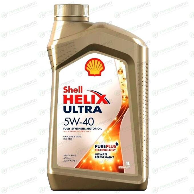 Масло моторное Shell Helix Ultra 5w40, синтетическое, API SP, ACEA A3/B3/B4, универсальное, 1л, арт. 550055904
